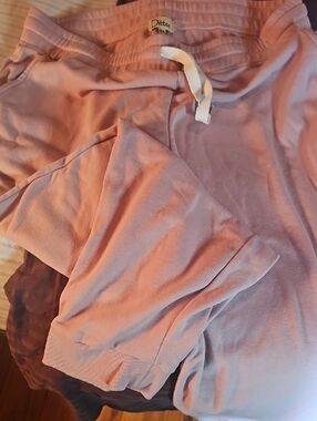 Dittos Pink Lounge Pants with Drawstring
